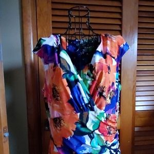 Ralph Lauren cap sleeve multi colored Dress